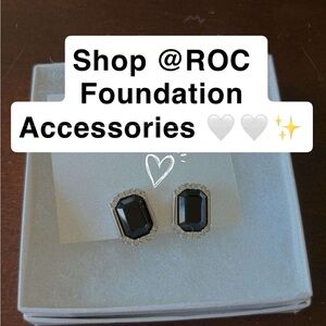 Elegant Black and Sterling Silver Clip on Earrings